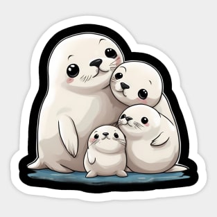 Arctic Seal Family Sticker